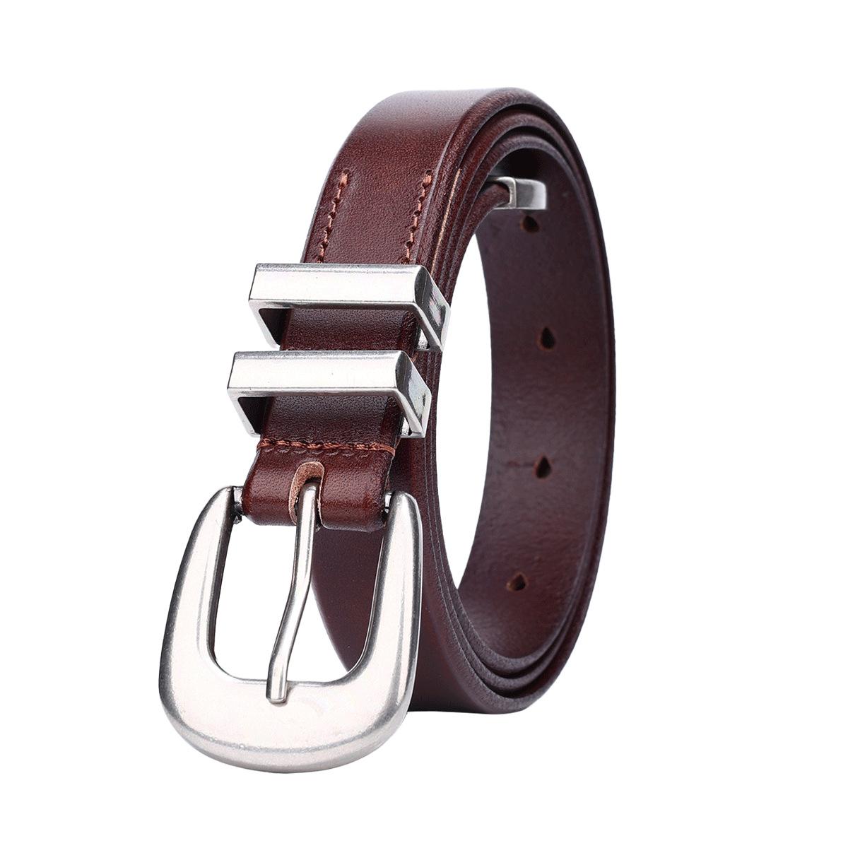 

First Layer Tree Paste Leather Belt Women S Leather Suit Pants Simple Versatile Dress Women S Belt Cowhide Decorative Belt Women 105cm