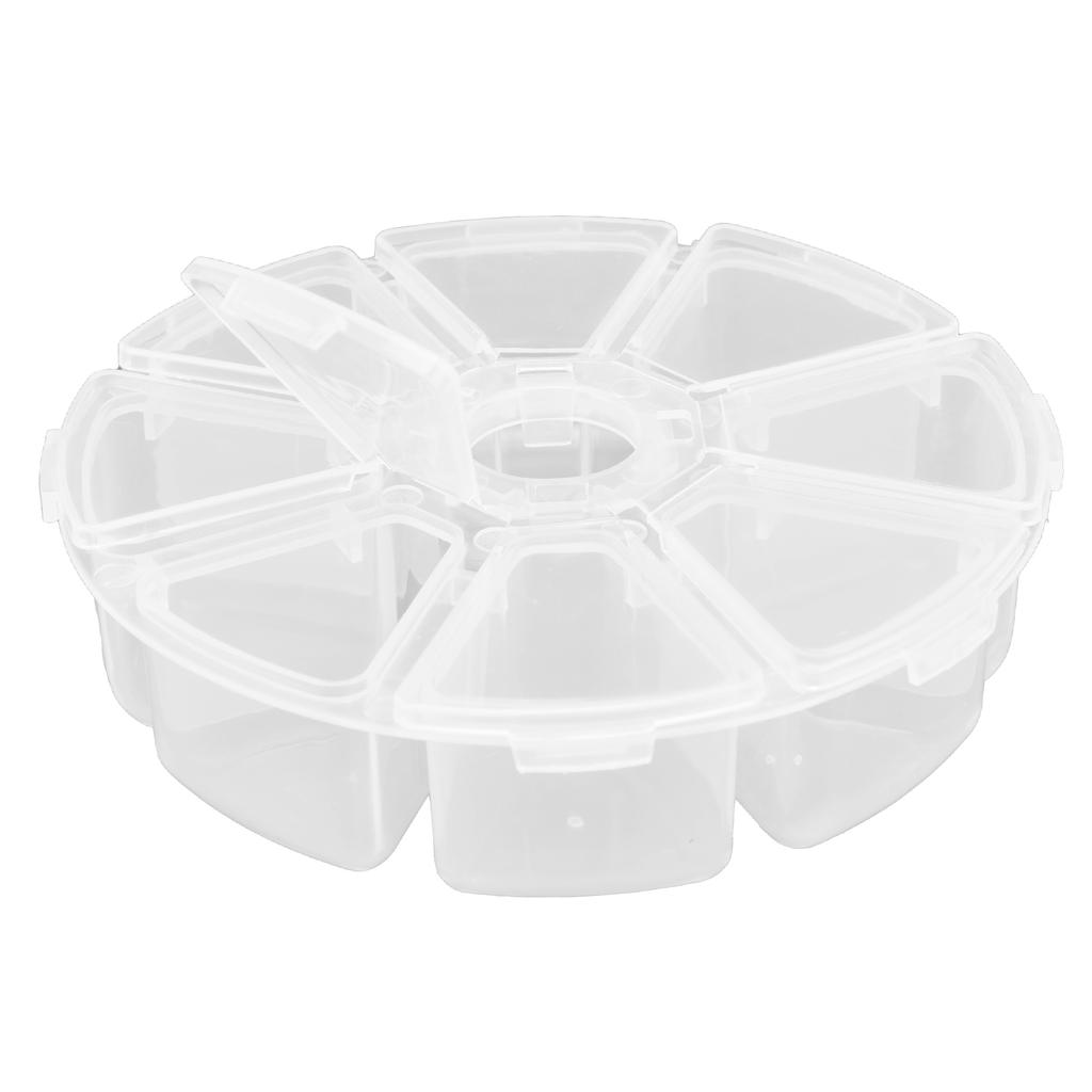 Smyckeskrin Plastmaterial Transparent Förvaringslåda med flera fack för Handgjorda Lösa Pärlor