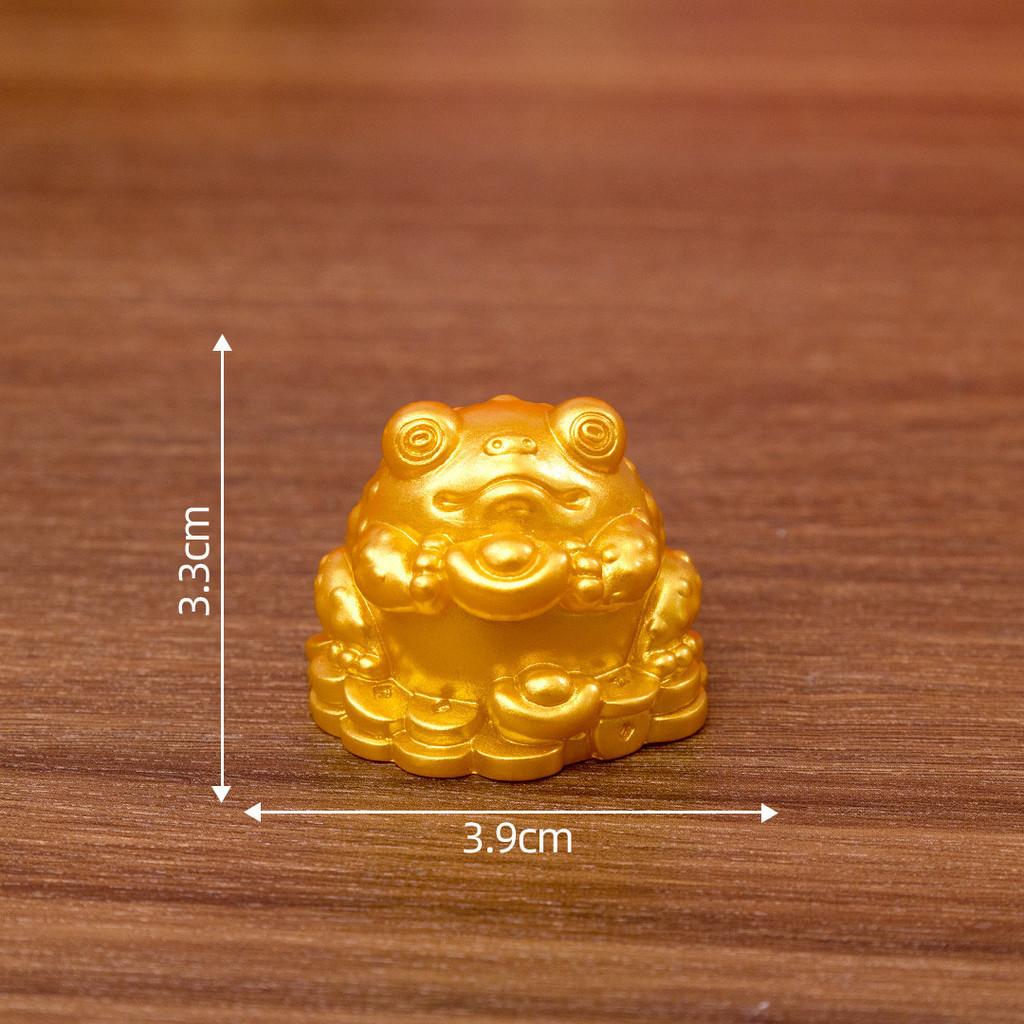 Resin Beautiful Wealth Frog Miniature For Good Luck Chinese Art Sculpture Decor