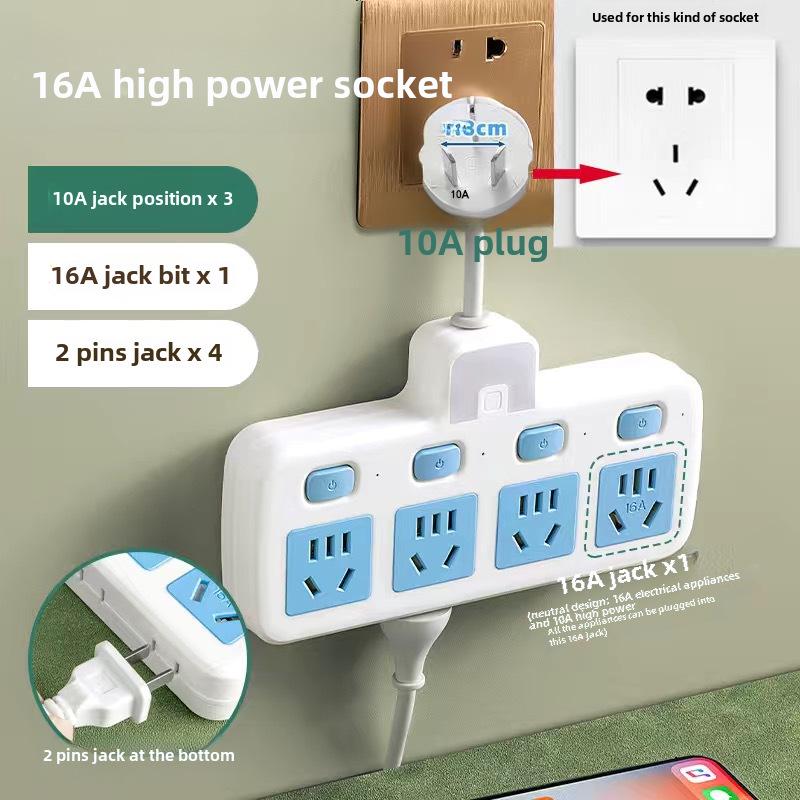 Multifunction USB Nightlight Power Strip with Wireless Multi-Switch and One-to-Many Conversion Sockets.