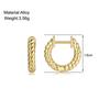 2024 New Smooth Metal Chunky Hoop Earrings for Women Fashion Gold Color Round Circle Hoops Girls Statement Earrings Punk Jewelry