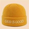 1pc God Is Good Christian Faith Warm Knitted Hat Unisex Skiing,Cycling,Gatherings and Daily,Giving Gifts to Family and Friends