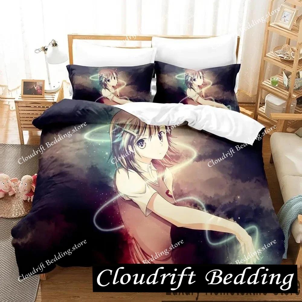 Misaka Mikoto A Certain Magical Index Railgun Bedding Set Boys Girls Twin Queen King Size Duvet Cover Pillowcase Bed boys Adult