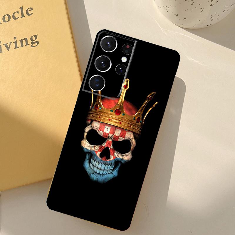 Croatia Flag Phone Case For Samsung Galaxy S25 S20 S21 S22 S23 S24 Ultra S9 S10 Plus S24 FE Cover Shell