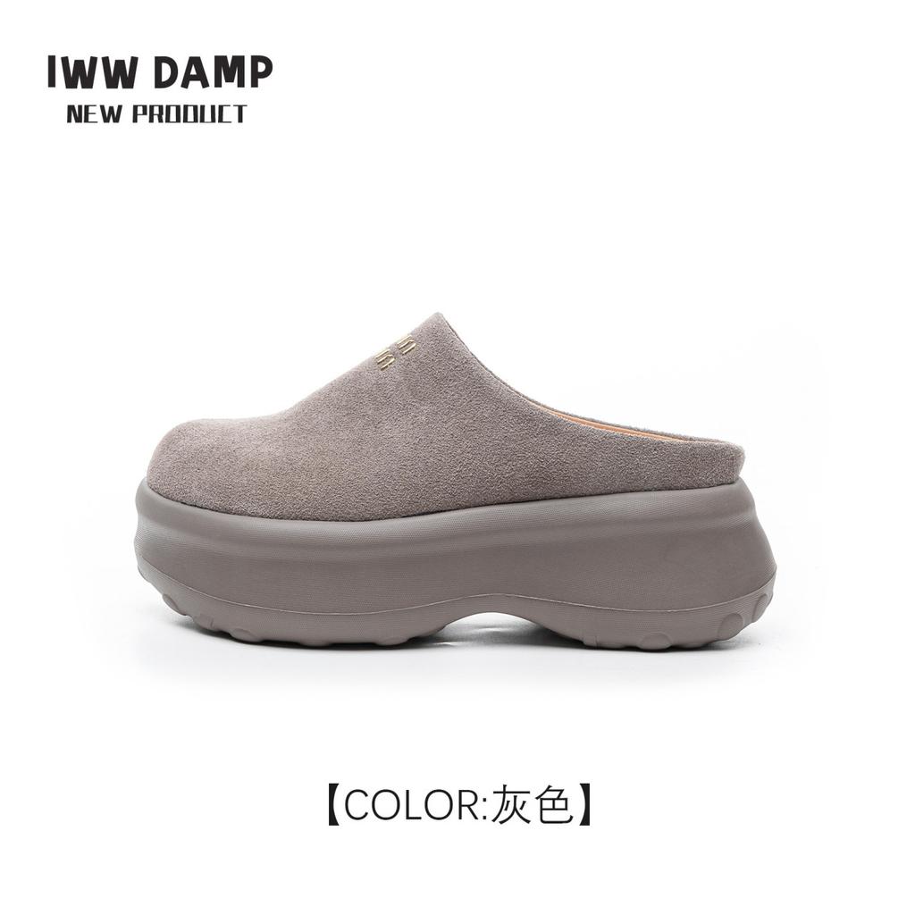 Thick-soled Bag Head and Half Slippers 22 Spring New Retro Lazy Non-slip Boken Shoes Tide