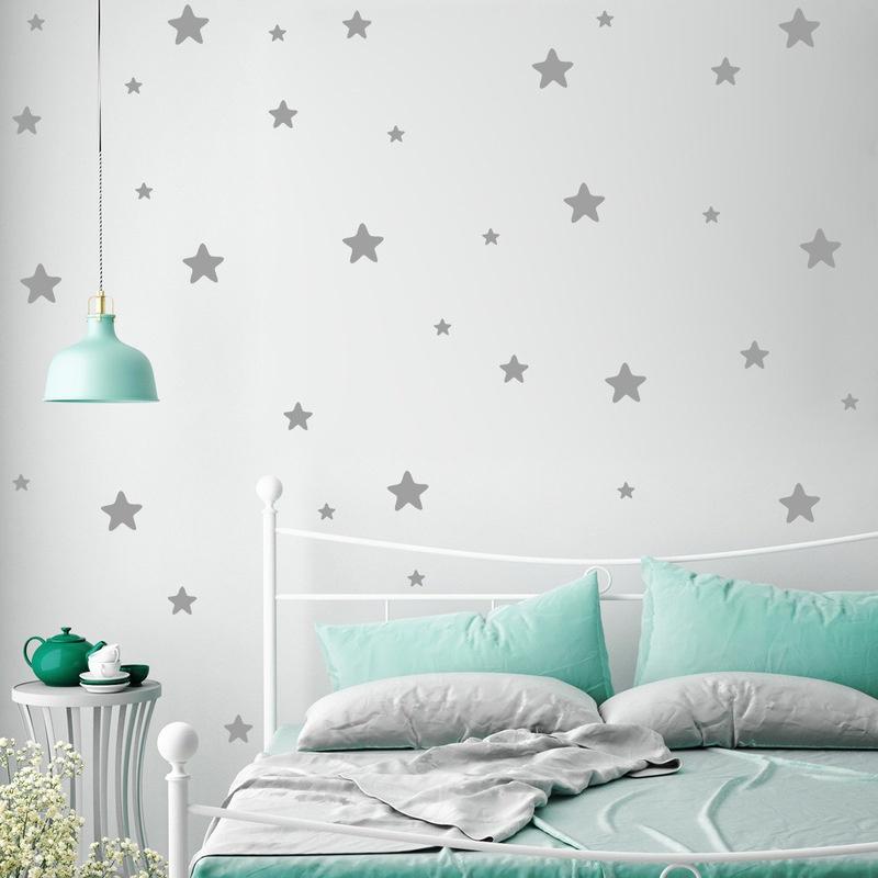 39PCS Five-Pointed Star Cartoon Children's Room Full of Stars Wall Stickers Removable Wall Sticker