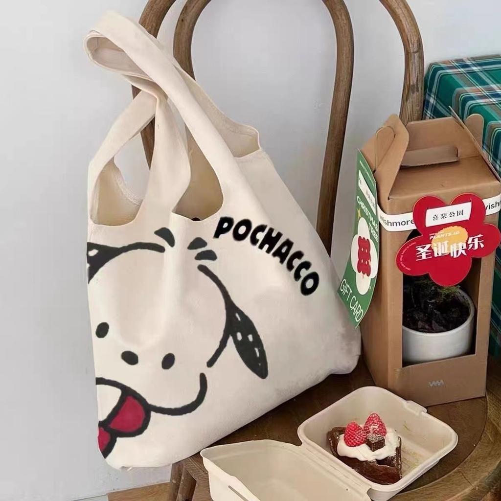 2025 New Cartoon Japanese Pochacco Printed Shoulder Bag Daily Commuter Handbag