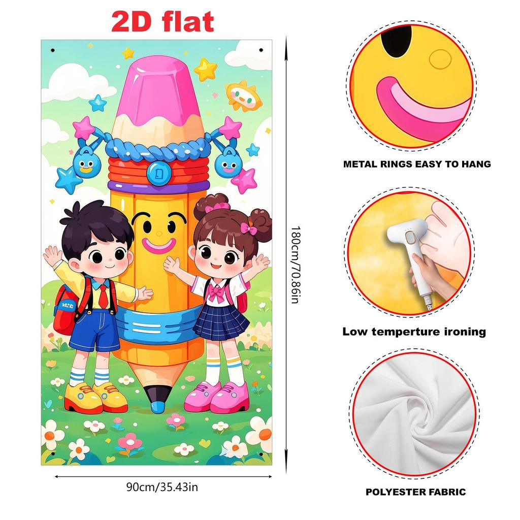 Cartoon-Style Back-to-School Party Door Frame Decoration