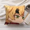 Thoma Cute Genshin Impact Cushion Cover Silky Short Plush Invisible Zipper Dustproof Sofa Pillow Case For Home Decor