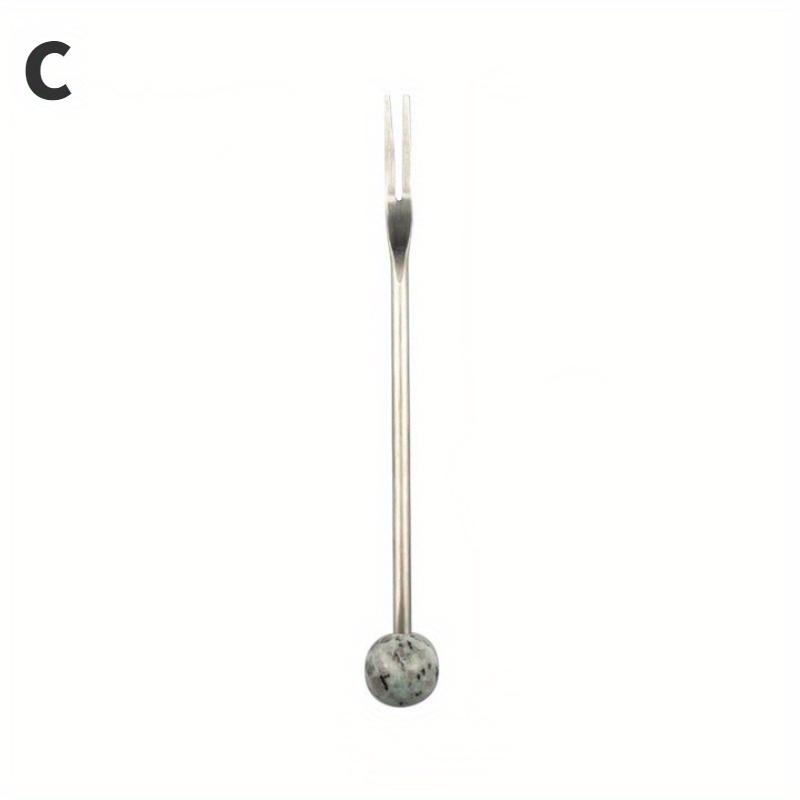 304 Stainless Steel Fruit Fork, Household Fruit Stick, Dessert Cake Fork, Coffee Stirring Spoon.
