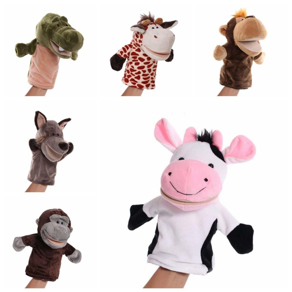 Stuffed Animal Hand Puppet Interactive Hand Finger Puppets Appease Dolls Parent-child