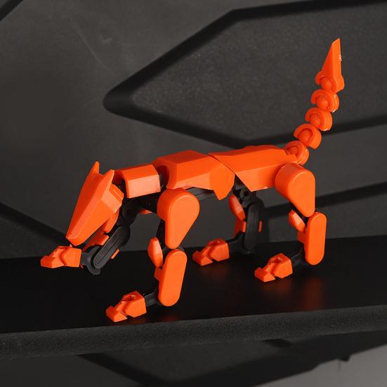 1/5Pcs 3D Printed Robot Dog Figurine Movable Joints Puppy Figure Articulated Animal Model Fidget Toy Home Office Desktop Decoration Ornament