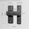 63mm Zinc Alloy Surface Mounted Round Black Sand Finish Door Latch with C216 Buckle Plate