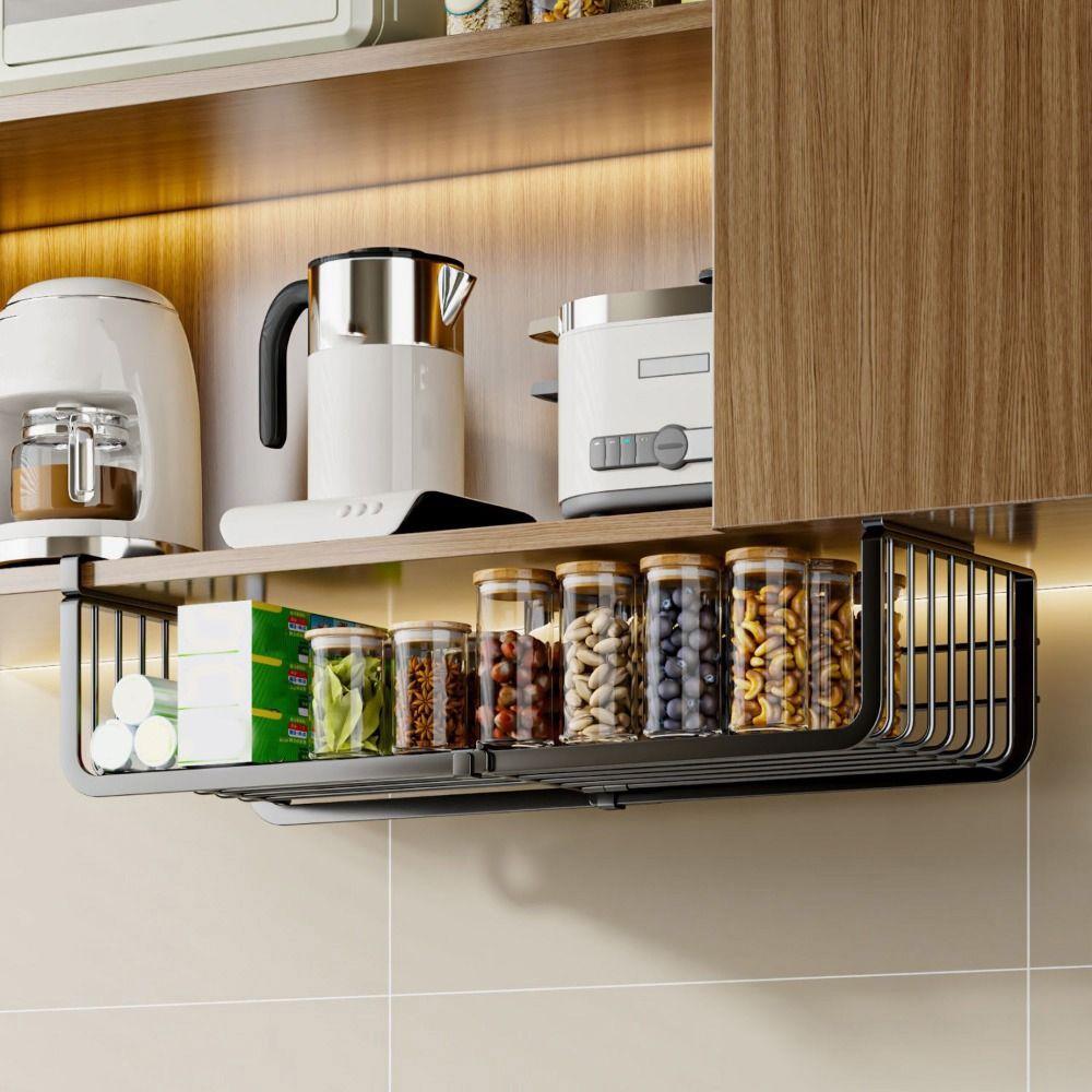 Large Capacity Under Cabinet Storage Rack Carbon Steel Spice Holder Cabinet