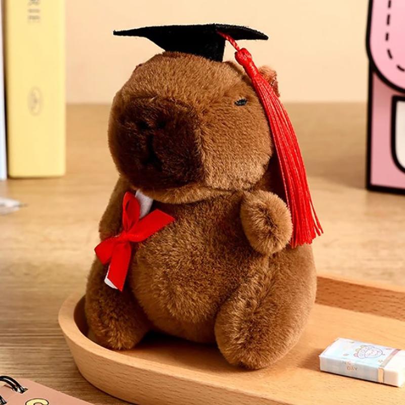 

Мультяшная подвеска в виде капибары, плюшевая игрушка, кукла, сумка, подвесное украшение, милый брелок-украшение Капила коричневый