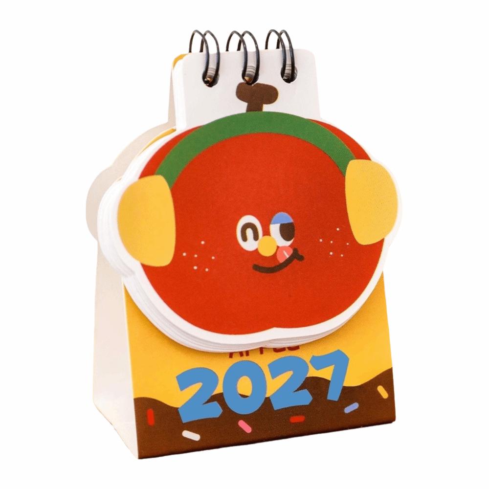 Mini Standing Calendar Appl Shape Desktop Calendar New 2027 Desk Calendar School Supplies