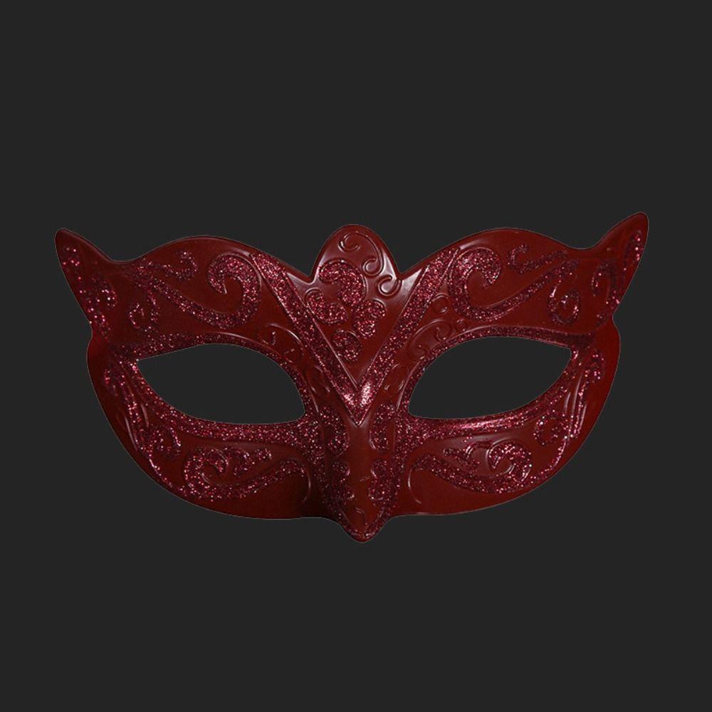 Plastic Glitter Mask Half Face Mask Venice Mask Personality Halloween Masks  Women