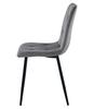 LIBRA Chair - Dark Gray Velvet / Black Legs X 1