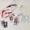 Korean-Style Slider Keychain: Student Name Tag Holder & K-pop Photocard Case Ornament