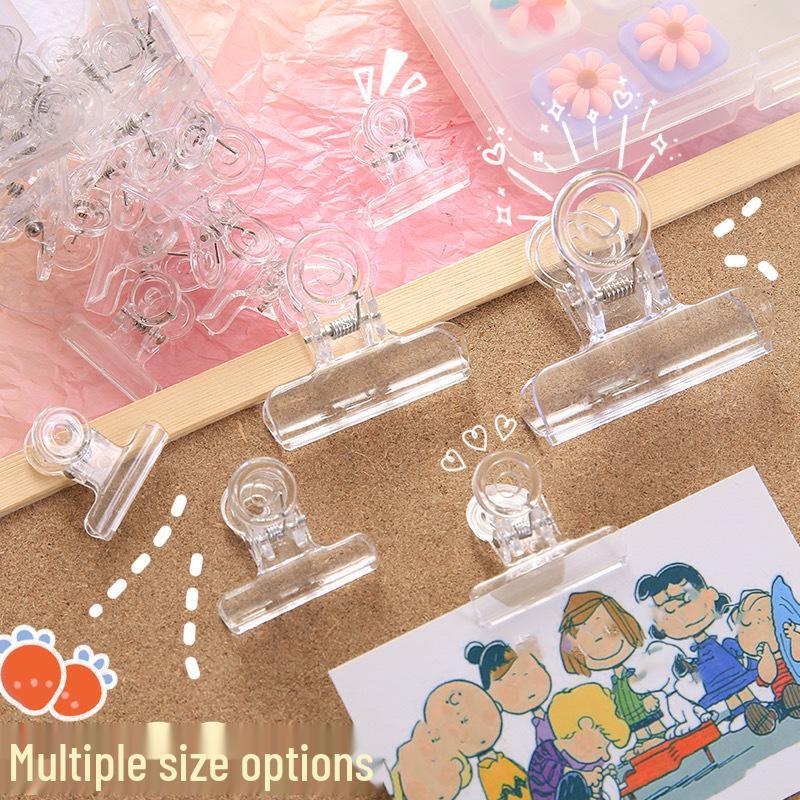 Transparent Multi-Functional Clip: Small Size for Papers, Tickets, and Snack Sealing