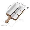 Ceramic Plate Fruit Salad Bowl Wooden Tray Japanese Tableware Kitchen Cooking Tools Home Baking Dish Sauce
