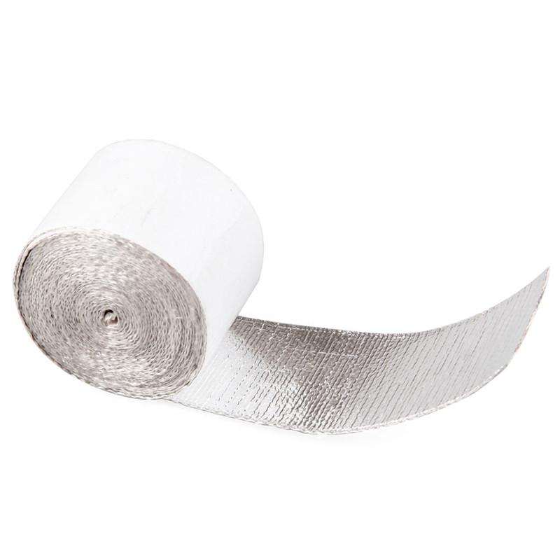 5mx5cm Fiberglass Heat Reflective Tape Gold High Temperature Heat and Sound Shield Wrap Roll Adhesive Car Accessories Stickers