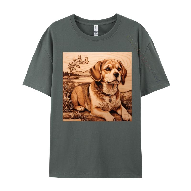 Beagle The Charm of Wood Tshirt A Funny Animal Lover Gift TShirt Unisexs Fitted Printed Tops T Shirt High Street