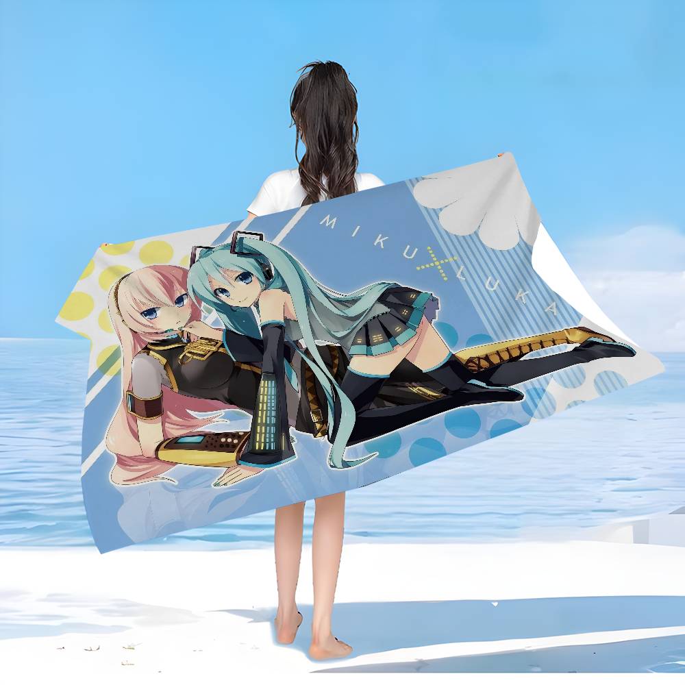 M-Miku Luka Microfiber Beach Towel Absorbent Quick Dry Soft Yoga Swimming Resort Mountain Climbing Towel