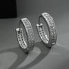 Silver Plated Men's Trendy Stud Earrings - Bad Boy Style Hoops Jewelry