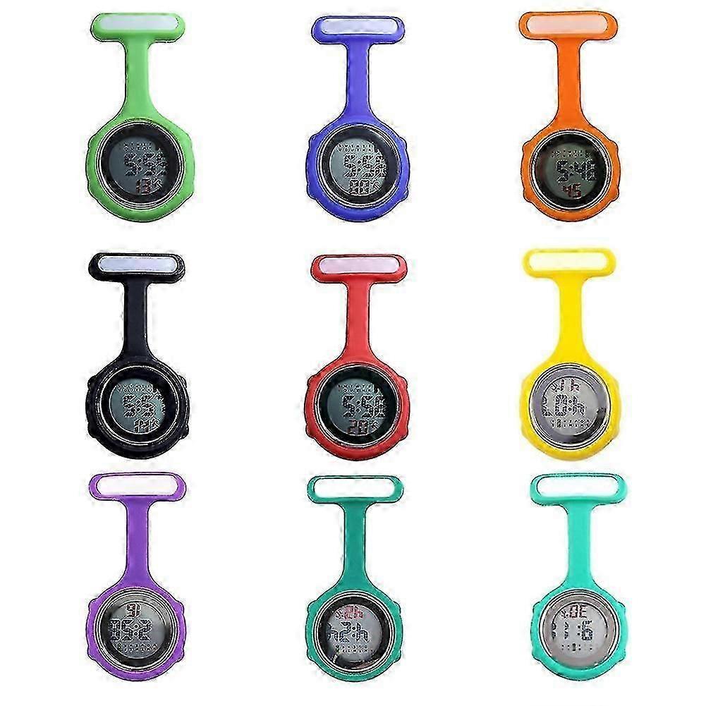 Digital Display Nurse Clip Watch - Pocket Fob Brooch Pin with Electric Dial