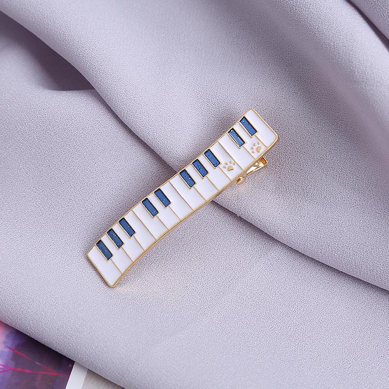 Blue Girly Music Cat Hair Clip – Korean Style Internet Celebrity Side Bangs Accessory