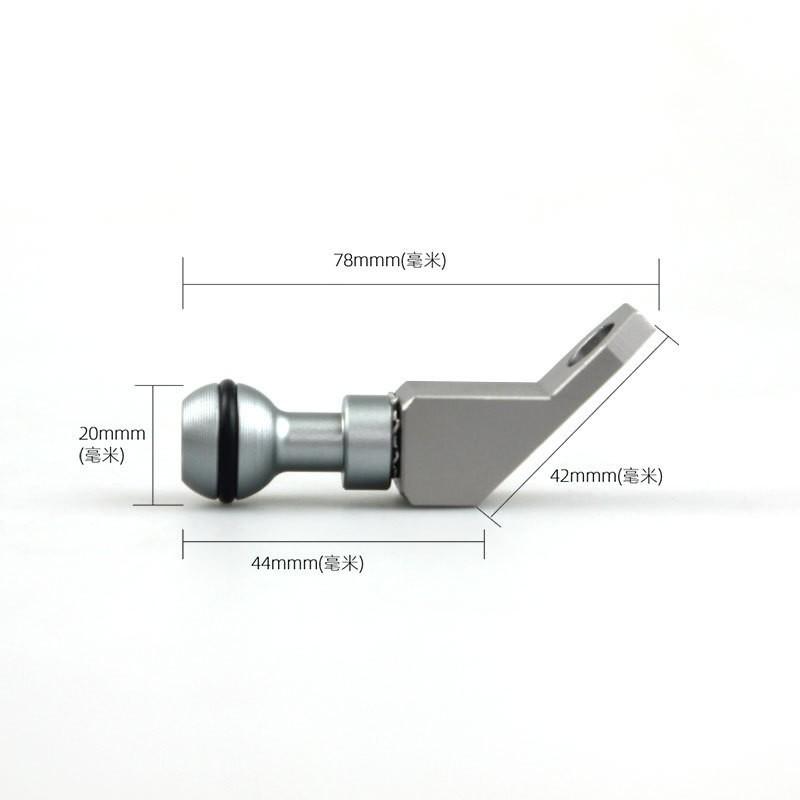 Motorcycle Mirror Y Mount Adapter 10mm Hole Spacing Angled Ball End