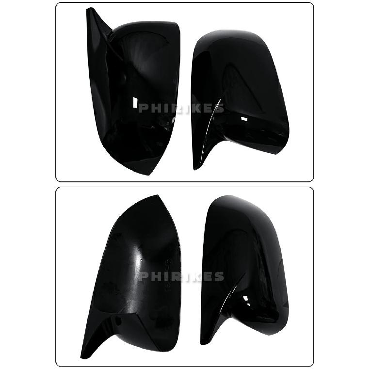 2pcs Rearview Mirror Caps Cover Glossy Black Sticking For Nissan Sunny 2010 2011 2012 2013 2014 2015 2016