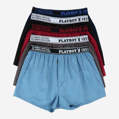 

[Playboy] 5 штук Чистый хлопок 40-й пряжи Трусы-боксеры с наружным швом PMT1205 [Доставка из Кореи] 100% Оригинал 95