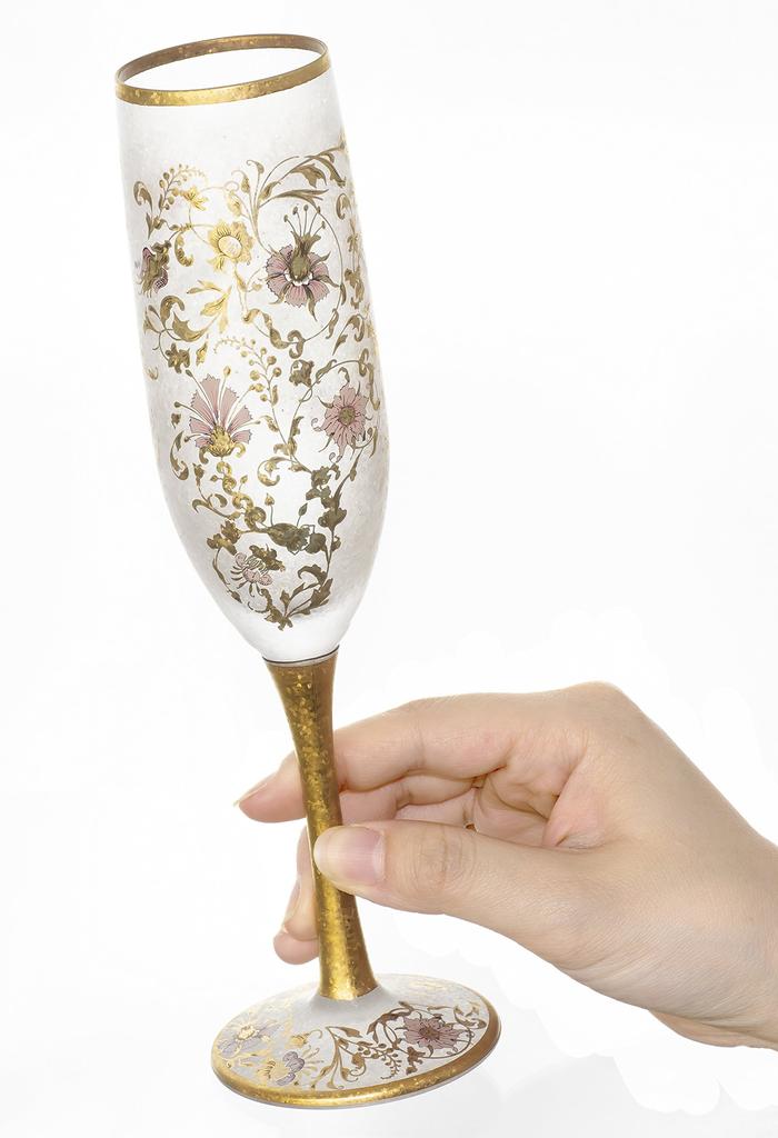 ADERIA Champagne Glass ARABESQUE FLUTE 180ml Made In Japan Presentation Box Wine Flute Cocktail Sparkling Stylish Glass Bordeaux Red Gift Women Day