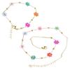 Flower Bead Bracelets Necklace Sweet Cute Choker Necklace Stackable Bangle