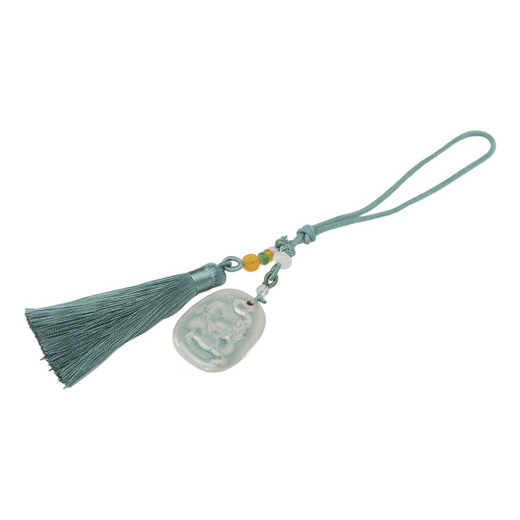 Tassel Pendant Chinese Zodiac Pattern DIY Porcelain Beads Light Weight Elegant Style Decorative