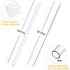 6Pack Replacement Straws for Owala 40oz Tumbler, Alwenid Reble Clear Straws with Cleaning Brush, Compatible with Owala Water Bottle Cup Mug