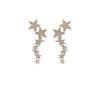 Silver Needle Diamond Star Splicing Tassel Earrings Light Luxury Personality Long Earrings Fashion Exaggeration New Earrings Women