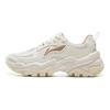 Li-Ning Classic Fashion Versatile Retro Comfortable Non-Slip Wear-Resistant Breathable Low-Top Casual Shoes Women Sneaker White AGCV128-1