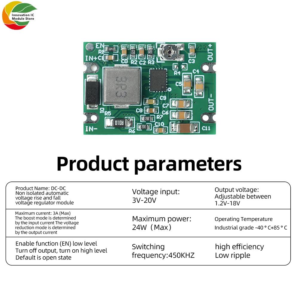 1-1pcs Buck-Boost Module DC 1-11V to 1.1-18V Adjustable Voltage Regulator for Solar Panels Lithium Batteries with Protection