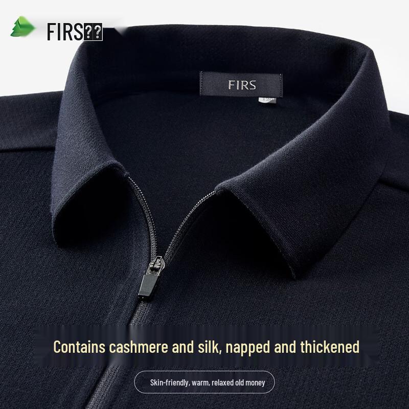 Shanshan Men s Silk Blend Long-Sleeve Polo Shirt L