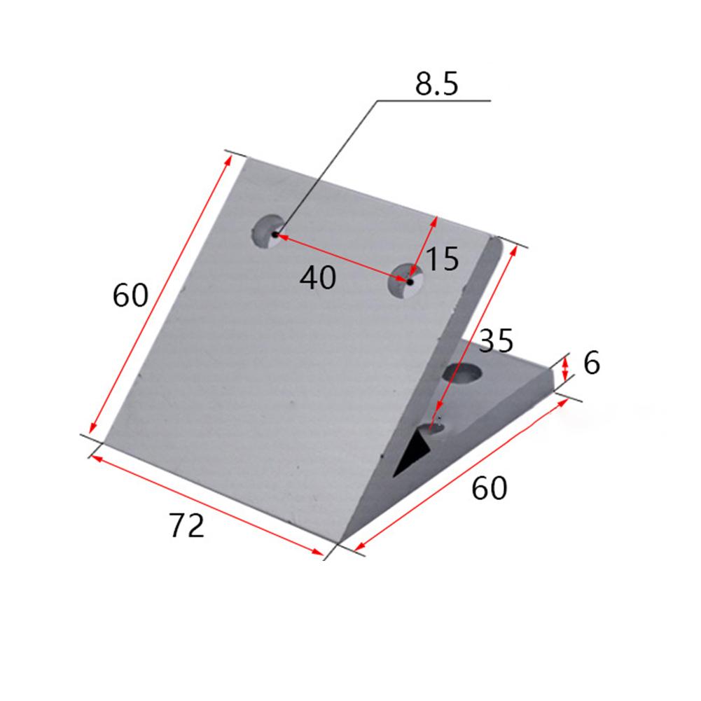 Угловой кронштейн 45 градусов Крепеж для алюминиевого профиля Угловой кронштейн