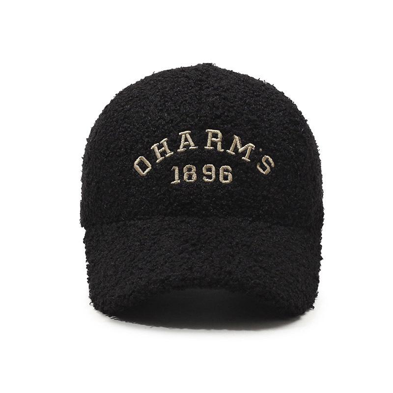 Chapeau Femme Saison Épaissi Chaud Casquette de Baseball Tendance Poil d'Ours en Peluche Petite Casquette Polyvalente