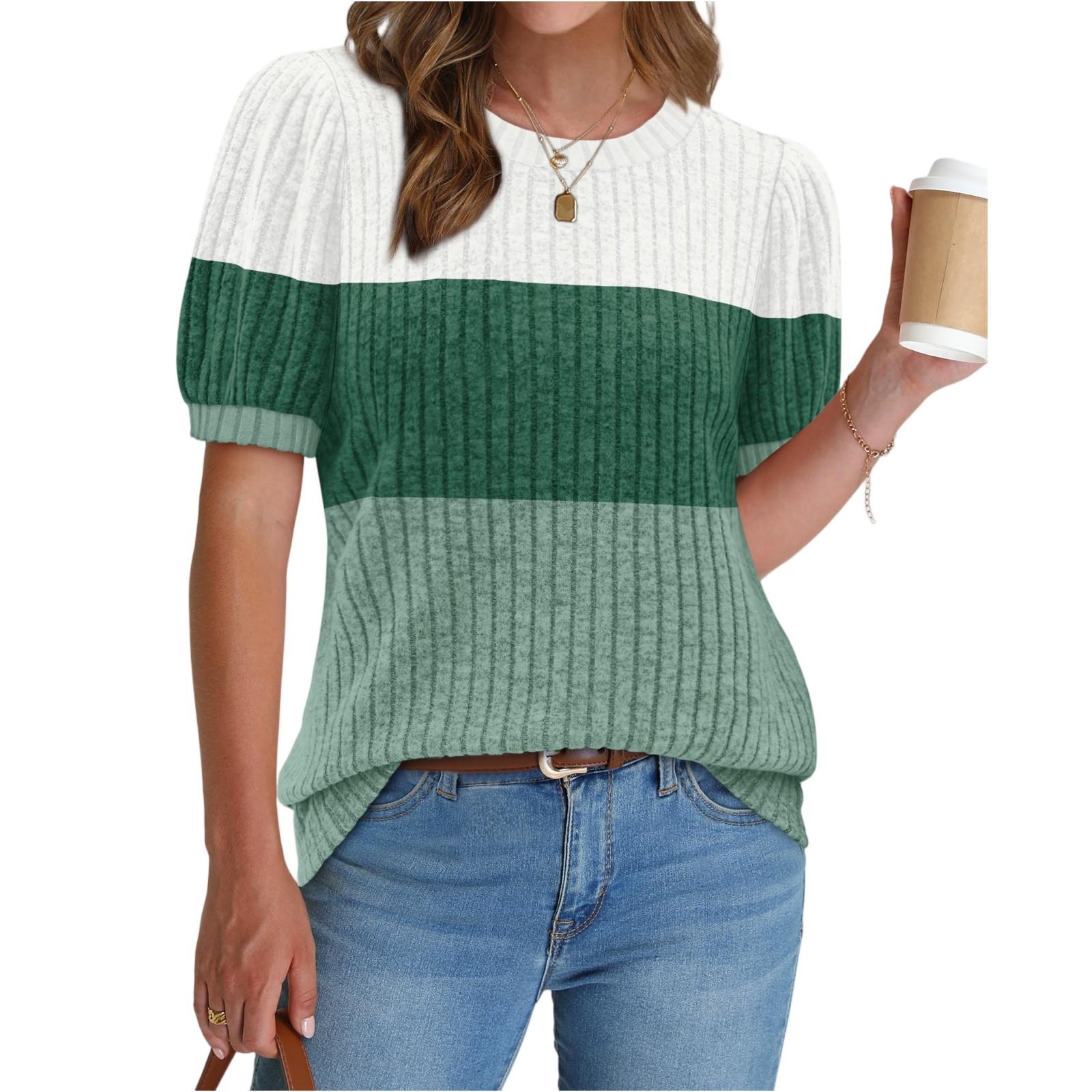 

Women s Fashionable Casual Top M зелений