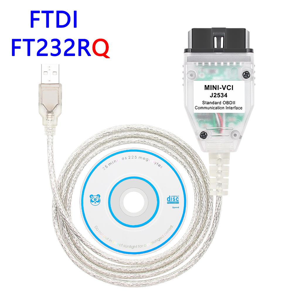 

Mini VCI V18.00.008 for Toyota OBD2 Car Diagnostic Cable J2534 FTDI FT232RL TIS Techstream Auto Scanner Tools Latest Version FT232RQ