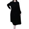 Spring High-End Water-Soluble Jacquard Lace Retro Frog Closure Faux Two-Piece Dress, Plus Size for Middle-Aged Women