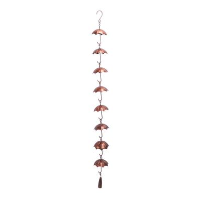 39.4in 8 Cups Rain Chain Decorative Umbrella Rain Chain Bell for Home Garden Patio Outdoor Decor
