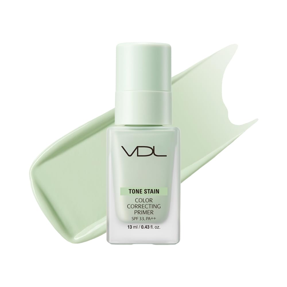 

VDL Tone Stain Color Correcting Primer 01 Mint SPF33 Makeup Base for Acne and Uneven Skin Tone Korean Cosmetics 13ml Mini Size Trial PA++ Redness,