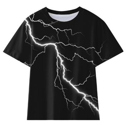Source manufacturer, new children's clothing, lightning series children's short-sleeved T-shirt 3D printed short-sleeved T-shirt short-sleeved